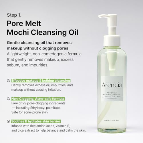 Arencia Rice Mochi Double Cleansing Duo for clear, acne-prone skin