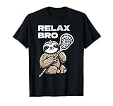 RELAX Bro Funny Lacrosse Sloth T-Shirt