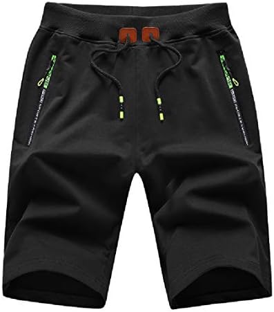 MO GOOD Mens Workout Casual Shorts for Jogging,Comfy and Loose with Zipper Pockets and Elastic Waist Big and Tall