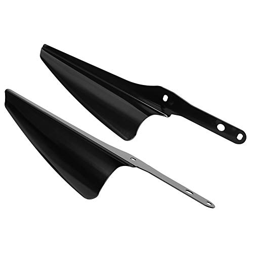 Hiyoyo Gloss Black Front Fork Mount Wind Deflectors Windshield For 1995-2023 Harley Touring Road King Street Glide Electra Glide Cvo Flht Flhr Flhx #TOP5