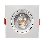 KIT C/ 10 Unidades - Spot LED 5w - Quadrado De Embutir Direcionável / Branco Frio 7 41oKOe+ppvL. SL500 . SS150