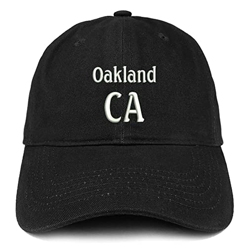 Trendy Apparel Shop Oakland CA Low Profile Soft Cotton Baseball Cap - Black