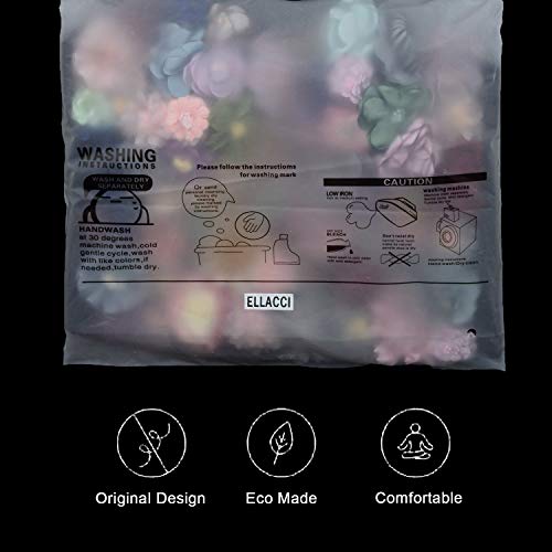 Ellacci Women's 3D Floral Bustier Crop Top Wedding Party Club Bra Tops Medium Black #TOP5