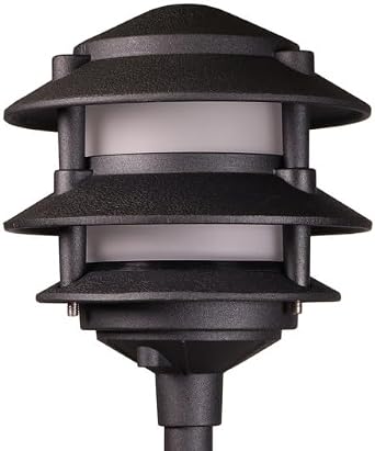 أفضل إضاءة Pro 3W LED أسود 3 Tier Pagoda إضاءة المناظر الطبيعية