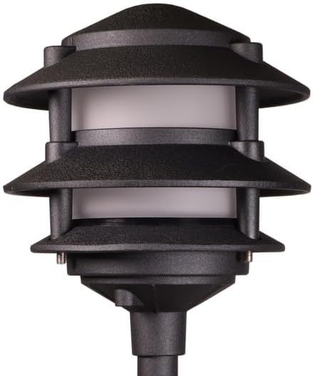 أفضل إضاءة Pro 3W LED أسود 3 Tier Pagoda إضاءة المناظر الطبيعية
