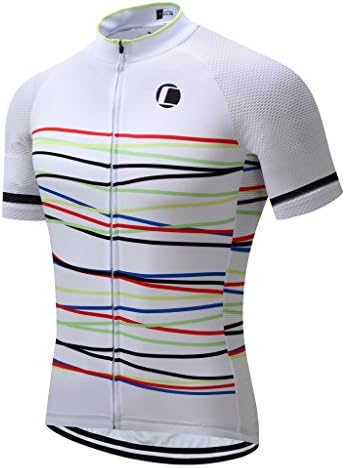 Coconut Ropamo CR Mens Cycling Jersey Short Sleeve Road Bike Shirt with 3+1 Zipper Pockets Breathable Quick Dry (M，2032)