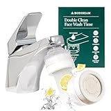 Bodibeam Bathroom Sink Faucet Water Filter, Filtration with Vitamin C Gel, Removes Chlorine & Heavy Metals, NSF Certified Hard Water Softener for Sensitive Skin Care, Made in Korea (Pure White)