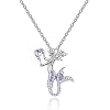 Little Mermaid Necklaces for Girls,Unicorn Birthstone Pendant Jewelry Gifts Set for Women Teens