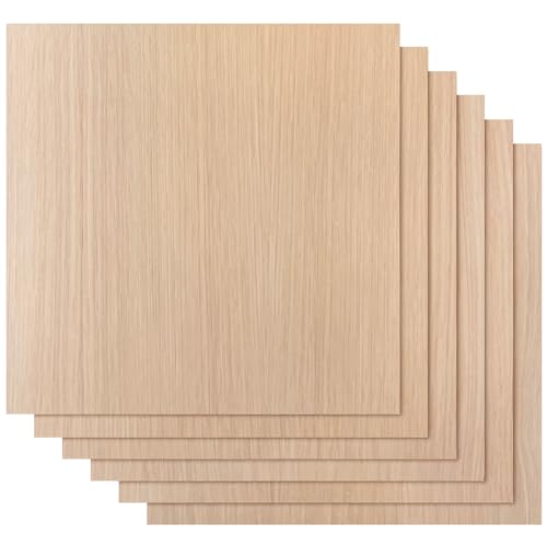 Proflex White Oak Plywood 24pcs, 1/8" x 12â€ x 12â€ Real Wood Plywood Sheets Premium â€œAâ€ Grade with Smooth Sanded Finish, Perfect for Laser Cutting & Engraving, Crafts, and DIY