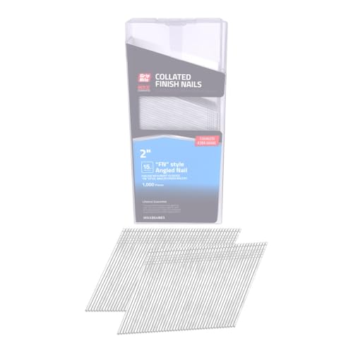 Grip-Rite PrimeGuard Max MAXB64883, FN Finish Nail 15GA, 2", 304 Stainless Steel, 1000 Nails, Clamshell Packaged by Grip-Rite - Used condition - US$30.70