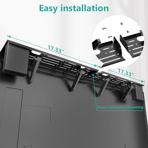 WALI Floating TV Shelf and TV Top Shelf (CS201B+TSH004)