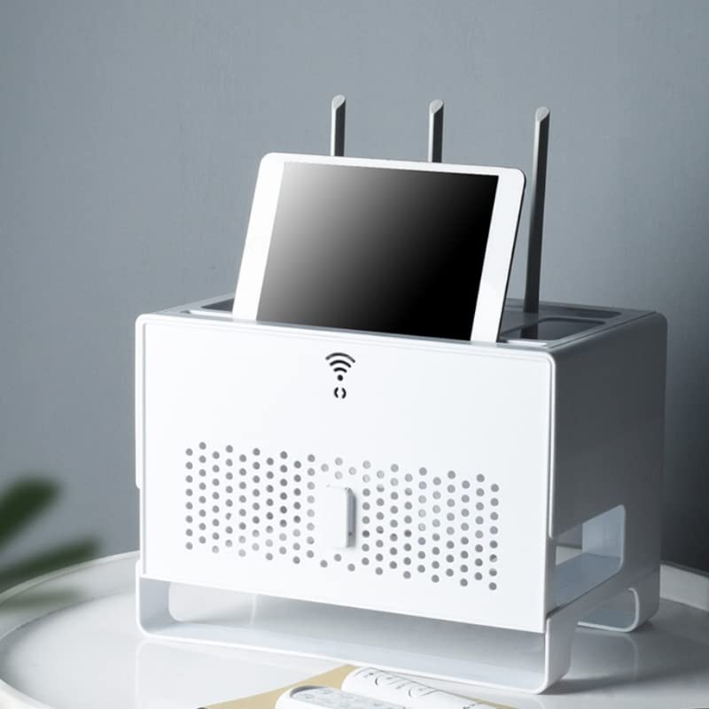 Boîte de gestion de câbles en bois – Boîte de rangement pour routeur WiFi, boîte de rangement pour prises de bureau, support pour décodage