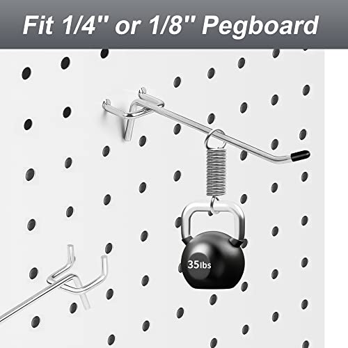 image for FZK Pegboard Hooks, Metal Peg Board Hooks 50Pcs, 4inch Heavy Duty Pegb