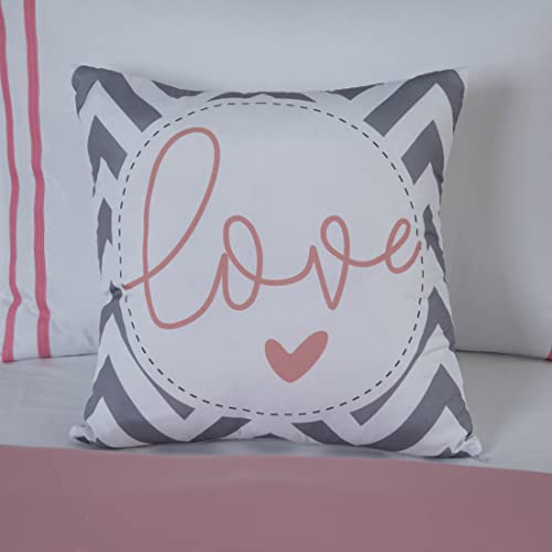 Kit Edredom Solteiro Love 4 Peças Rosê