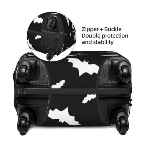 Travel Luggage Covers - bat cool black Halloween Elasticity Suitcase Covers Protector for Luggage 18-32 Inch3