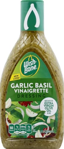 Wish-Bone Salad Dressing, Garlic Basil Italian Dressing, 15 oz
