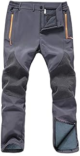 Gash Hao Mens Snow Ski Waterproof Softshell Snowboard Pants Outdoor Hiking Fleece Lined