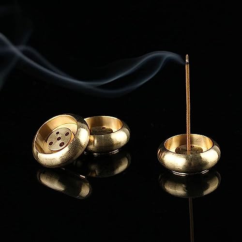 Rosojodg 2Pack 5 Holes Incense Stick Holder, Metal Sandalwood Coil Base, Etachable Brass Incense Burner Stand For Incense Sticks Home Indoor Outdoor Use thumb #2