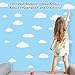 CUGBO 31pcs Big Clouds Vinyl Wall Decals DIY Wall Sticker Removable Wall Art Decor 4-10 inch for Living Room Nursery Kids Room(White)