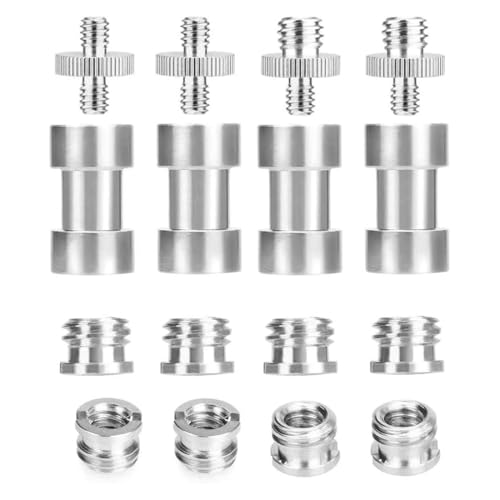 QIBZI - QIBZI Adaptateurs et convertisseurs pour objectifs,Jeu de vis à double tête, accessoires de photographie, jeu de vis de conversion, vis de conversion d'appareil photo, 16 pièces