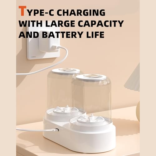 Image of Underwear Washer, Mini Washing Machine 2L Portable Washer with Digital Timer Display for Socks, Saliva towels, Suitable for Apartments, Hotels, Travel and Gift (Double cup)