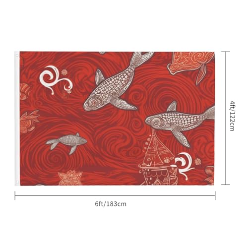 Drapeau pour extérieur 1,2 x 1,8 m robuste drapeau de cour double face avec œillets