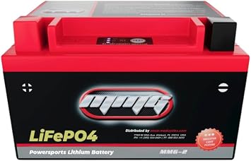 MMG YTX7A-BS LiFePO4 Lithium Sealed Powersports Battery 12 Volts 160 CCA for Motorcycles Scooters and ATV MMG2