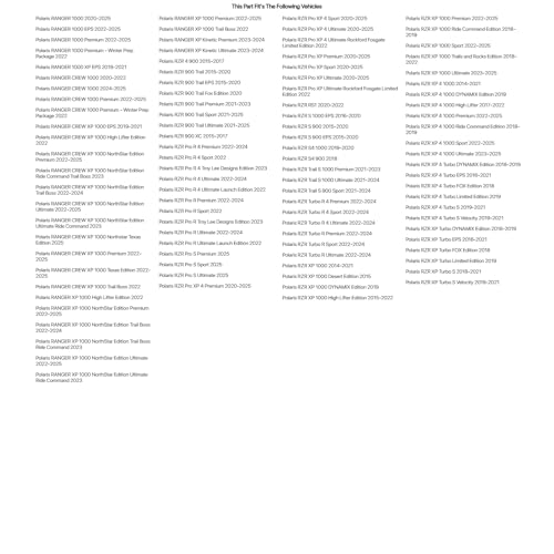 Tusk In-line Auxiliary Power Plug For POLARIS RZR Pro XP 4 Ultimate 2020-2022