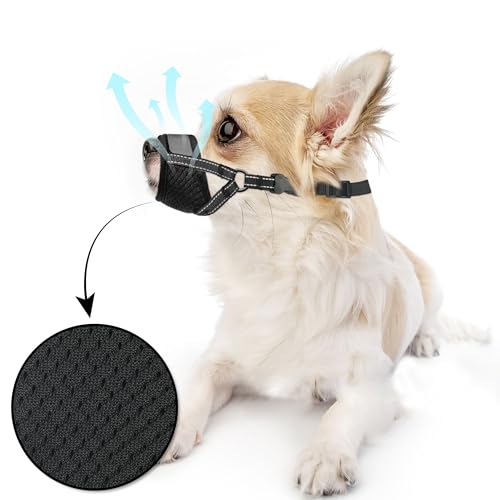 Dog Muzzle for Small Dogs - Soft Nylon Breathable Muzzle for Small Dog with Air Mesh | Adjustable Dogs Muzzles to Prevent Biting | Puppy Mussels for Grooming Barking Chewing Allows Panting Drinking by Evollax - Used condition - Image 7