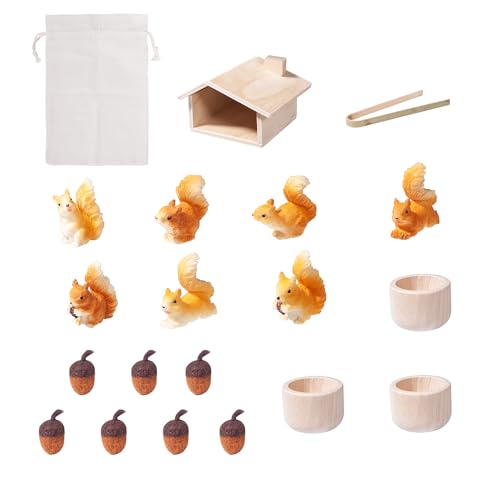 MONT PLEASANT Sorting Stacking Wooden Toys for Toddlers, Squirrel Montessori Toys Toddler Sensory Bin Tool Toy, Wood Squirrel Toy House Fine Motor Skill Early Learning Educational Gift for Kids by MONT PLEASANT - Image 7
