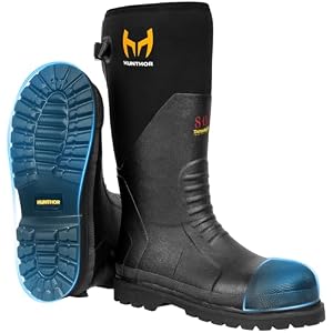 Steel Toe Rubber Boots for Men, 800g Insulation with Puncture-Proof