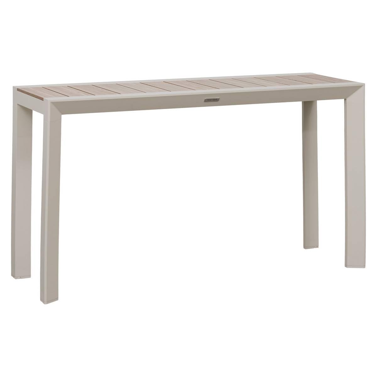 Table de jardin 2 places Hespéride Evasion beige lin pour terrasse et balcon