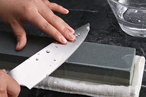 New Star Foodservice 36503 Combination Sharpening Stone Knife Sharpener, 12" X 2-1/2" X 1-1/2", Gray #TOP5