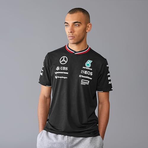 Mercedes AMG Petronas Męska koszulka drużynowa F1 2024 - biały/czarny