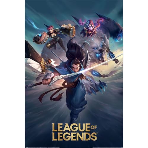 Póster de League Of Legends grande de 61x91,5 cm, decoración de pared para fans de LoL