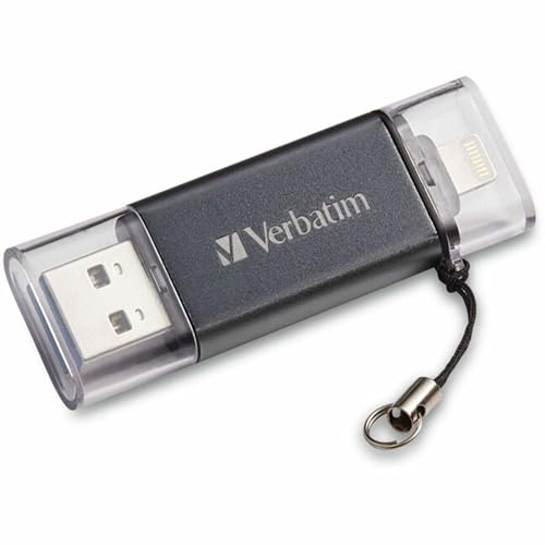 Verbatim 128GB Store 'n’ Go Dual USB 3.2 Gen 1 Flash Drive for Apple Lightning Devices – Graphite by Verbatim - Used condition - US$18.55