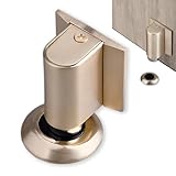 YUPZAR Fermo Per Porta,Fermaporta Magnetico,2 In 1 Montaggio (Senza Foratura/Vite),Autoadesivo,Resistente,Fermaporta Per La Casa(Dorato)