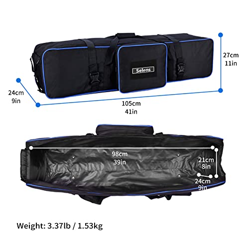Selens Large Photography Equipment Bag Carrying Zipper Case 41X9.8X11.4 Inch With Strap For Photo Studio Tripod Light Stand Umbrella Camera Accessories Kit #TOP5