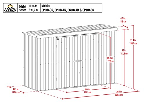 Arrow Elite Steel Storage Shed