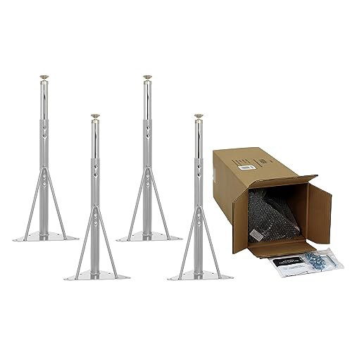 Factory Direct Partners Replacement Standard Swivel Glide Table Legs for FDP Activity Tables, Adjustable Height 19-30 inches, Includes Legs and Hardware ONLY (4-Pack) - Silver, 11024-SV by Factory Direct Partners - Image 3