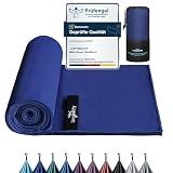 Mikrofaser Handtuch &ndash; 90x180cm Fitness Handtuch mit Silberionen-Behandlung, Ultraleicht & Saugstark, Schnelltrocknend &ndash; Ideal f&uuml;r Fitness, Yoga, Reisen, Camping, Wandern & Strand, San Marino Blau