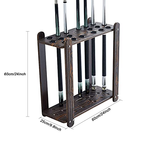 Support pour queue de billard mural ou au sol en bois pour rangement de canne - 4