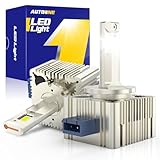AUTOONE D3S Bulb, 12 Times Brighter 60000LM D3S D3R Bulb, 3 Min Quick Install, 20 Years Lifespan, No Flicker