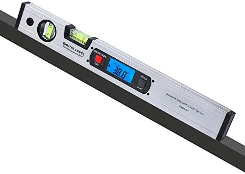 RISEPRO 42cm Digital Torpedo Level Inclinometer Angle Finder Gauge Spirit Level Magnetic Base Backlight
