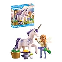 Playmobil | Magic Unicorns | Collectible Unicorn Lucky Lavender with Fairy | With loving details & interchangeable accessories for children aged 4+ | 71843