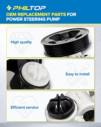 Philtop Power Steering Pump 21-5364 Fit For Highlander 2.4L 2002 2003 2004 2005 2007,Sonoma 4.3L 1998 Power Assist Pump #TOP4
