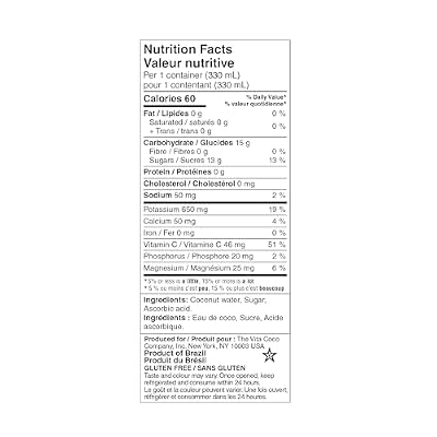 Vita Coco Coconut Water, Pure - Naturally Hydrating Electrolyte Drink - Smart Alternative to Coffee, Soda, and Sports Drinks - Gluten Free - 11.1 Ounce (FridgePack of 12)