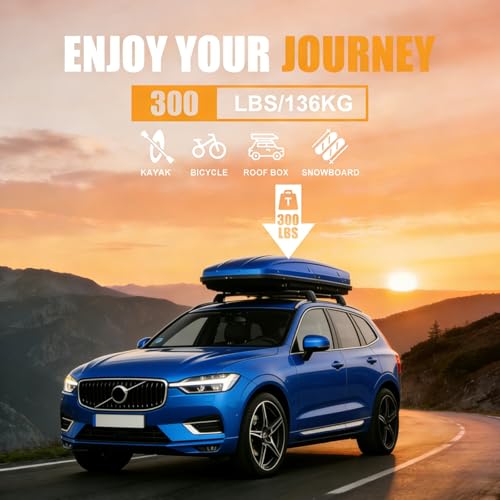SYDSZ Cross Bar Roof Rack Fit for Volvo XC60 XC-60 Y20 UZ 2008-2026, Flush Side Rails, Heavy Duty Aluminum Roof Cross Bars Rooftop Luggage Rack, Ski Rack for Car Roof, Kayak Rack, Snowboard Rack by SYDSZ - Image 3