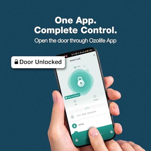 Image of Speedy Smart Bluetooth Door Lock for Wooden Doors | Fingerprint, App and Key Access | Fits 35-50mm Doors | 2 Year Warranty | Black