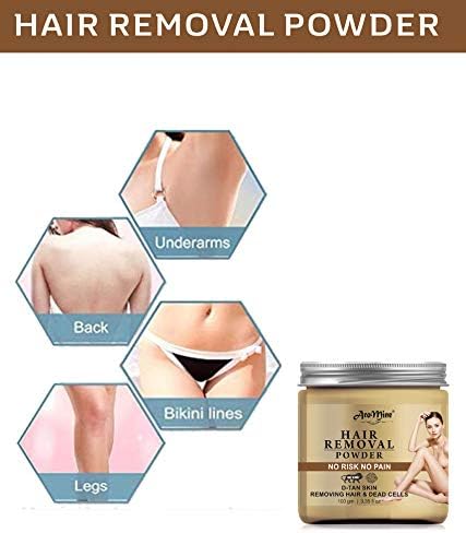 Natural & Organic Hair Removal Powder, All Hair & Skin Type,for women, 100gm, Pack Of 1